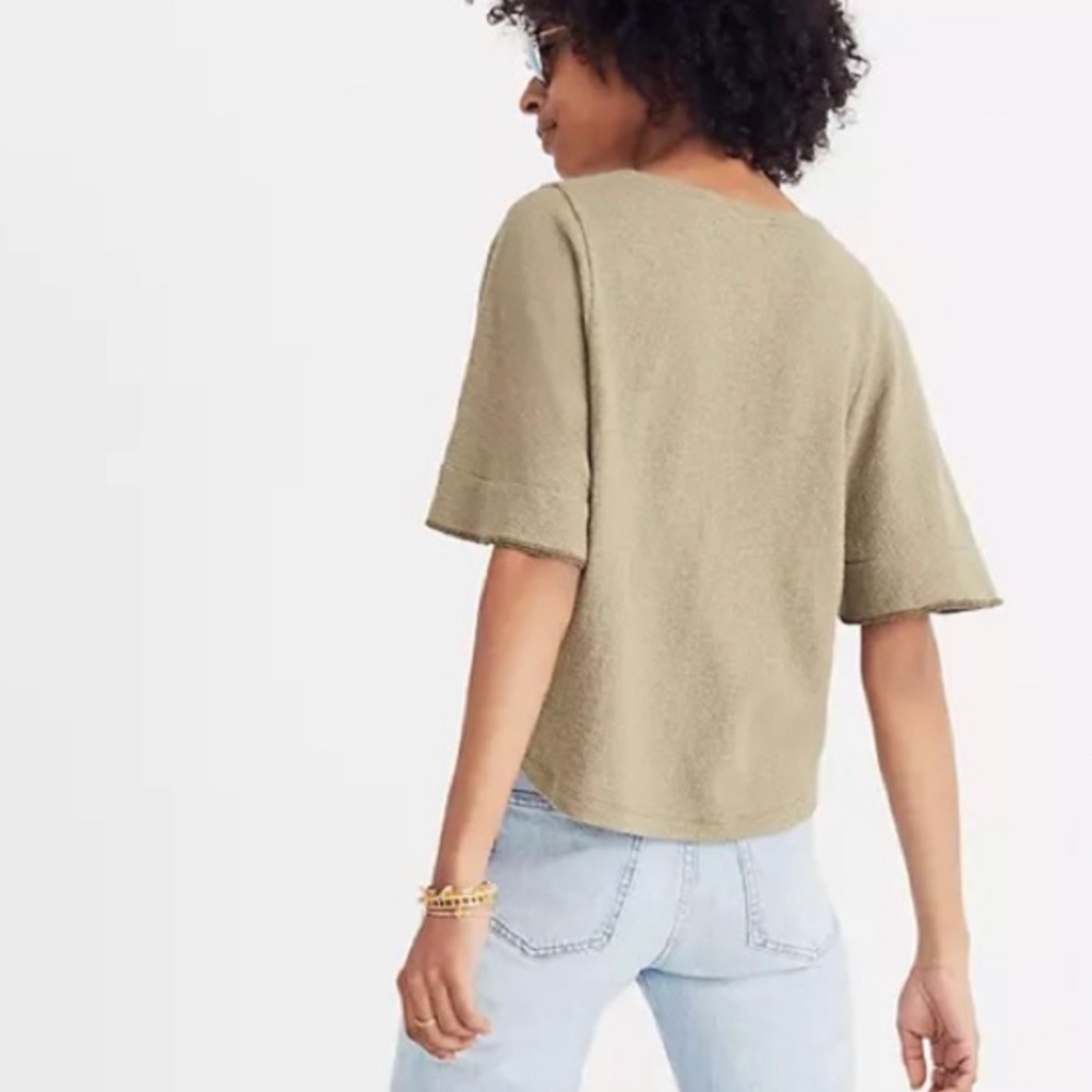 Madewell T&T Flutter Sleeve Top - Picture 2 of 7